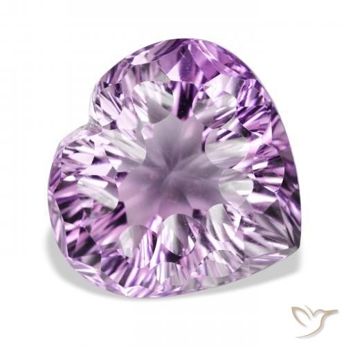 Amatista Violeta púrpura intenso natural de 48.61 ct, Corazón, VVS