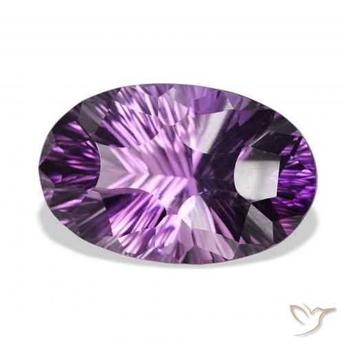 Amatista Violeta malva natural de 52.86 ct, Ovalada, VVS
