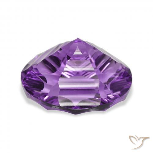 Amatista Violeta púrpura medio natural de 33.22 ct, Redondo, VVS
