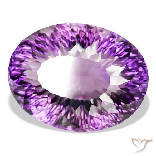 Amatista Violeta oscuro natural de 193.81 ct, Ovalada, IF