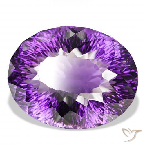 Amatista Medium Dark-Violet natural de 159.46 ct, Ovalada, IF