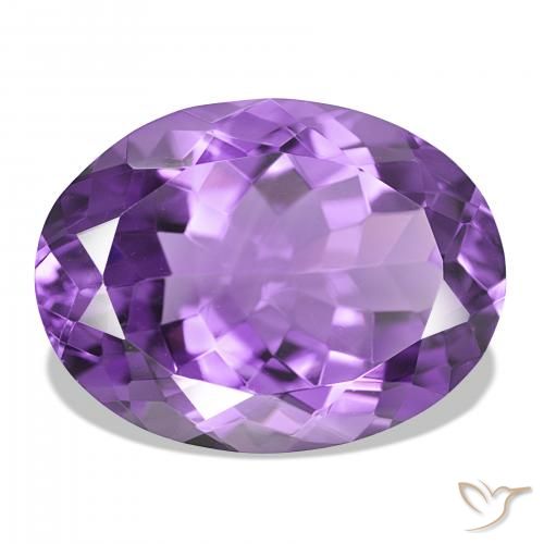 Amatista Violeta oscuro natural de 17.00 ct, Ovalada, IF