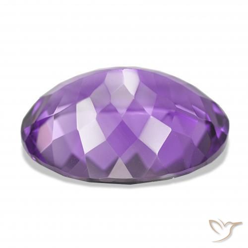 Amatista Violeta oscuro natural de 17.00 ct, Ovalada, IF