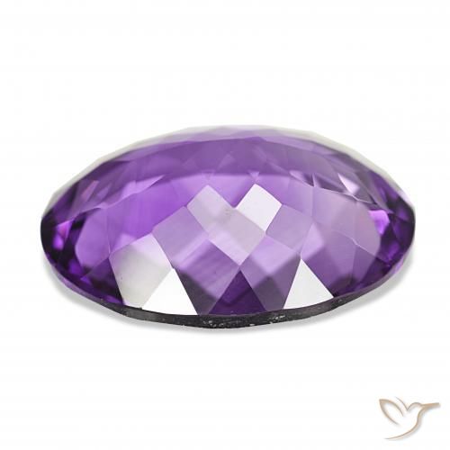 Amatista Violeta medio natural de 14.63 ct, Ovalada, IF