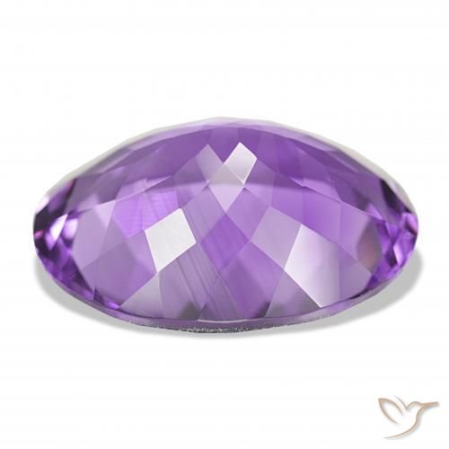 Amatista Violeta oscuro natural de 15.69 ct, Ovalada, IF