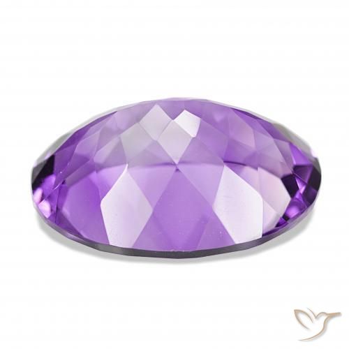 Amatista Violeta intenso natural de 16.80 ct, Ovalada, IF