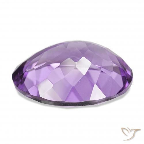 Amatista Medium Light Purplish-Violet natural de 16.10 ct, Ovalada, IF