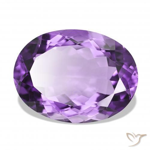 Amatista Violeta vívido natural de 16.40 ct, Ovalada, IF