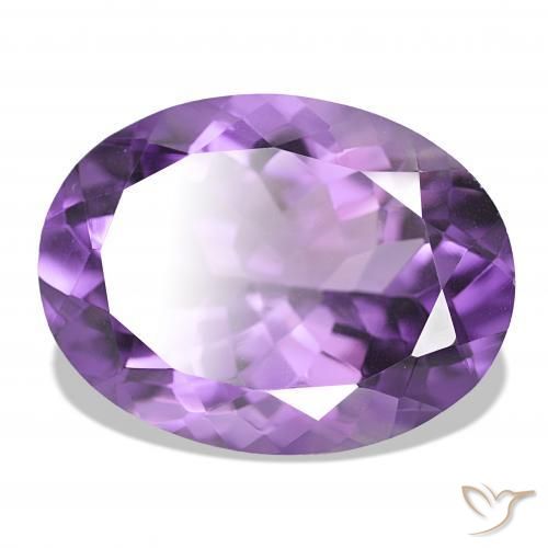 Amatista Violeta púrpura intenso natural de 17.42 ct, Ovalada, IF