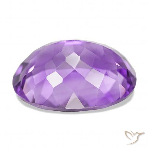 Amatista Violeta intenso natural de 17.99 ct, Ovalada, IF