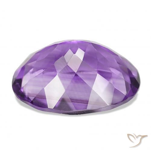 Amatista Violeta medio natural de 16.57 ct, Ovalada, VS