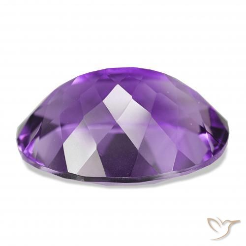 Amatista Medium Dark-Violet natural de 17.08 ct, Ovalada, IF