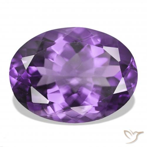16.87ct Violeta vívido Amatista, Ovalada, IF