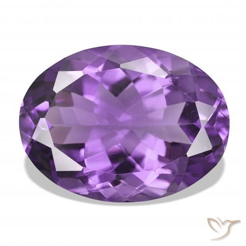 17.27ct Violeta medio Amatista, Ovalada, IF