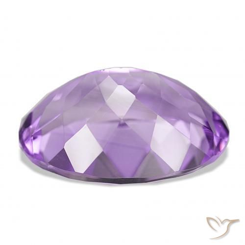 Amatista Violeta púrpura medio natural de 16.92 ct, Ovalada, VS