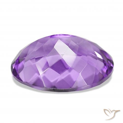 Amatista Violeta oscuro natural de 17.34 ct, Ovalada, IF