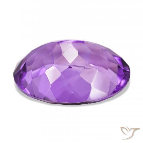 Amatista Violeta intenso natural de 17.08 ct, Ovalada, VVS-VS
