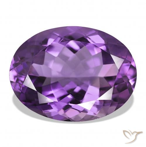 17.41ct Violeta medio Amatista, Ovalada, IF