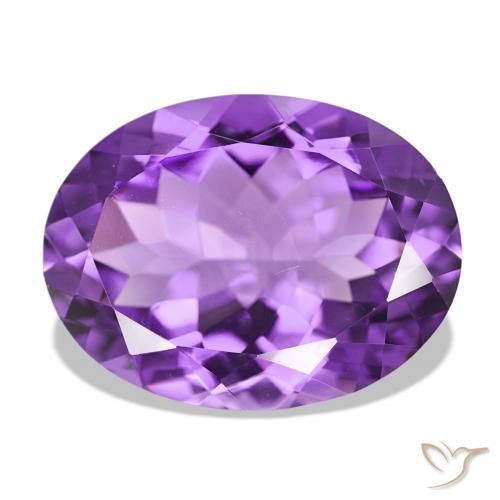 Amatista Violeta intenso natural de 16.47 ct, Ovalada, IF
