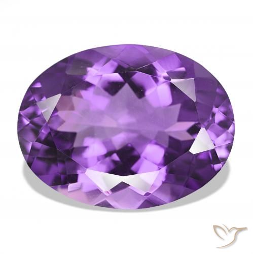 16.61ct Violeta medio Amatista, Ovalada, IF