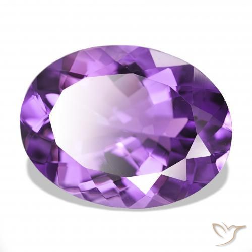 Amatista Violeta vívido natural de 14.45 ct, Ovalada, IF
