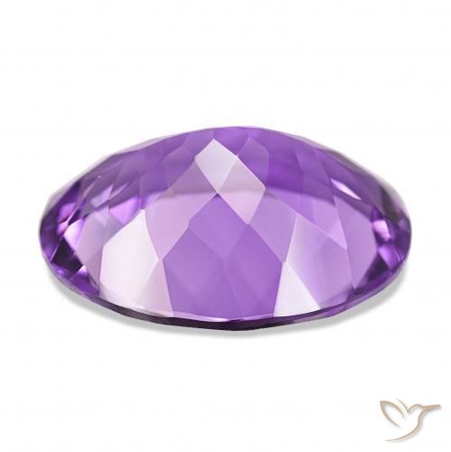 Amatista Violeta vívido natural de 14.45 ct, Ovalada, IF