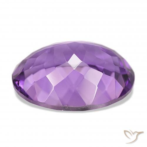 Amatista Violeta intenso natural de 17.56 ct, Ovalada, IF