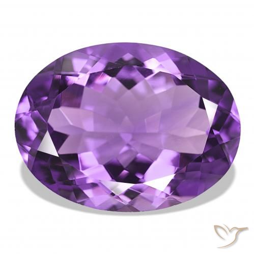Amatista Violeta vívido natural de 15.68 ct, Ovalada, IF