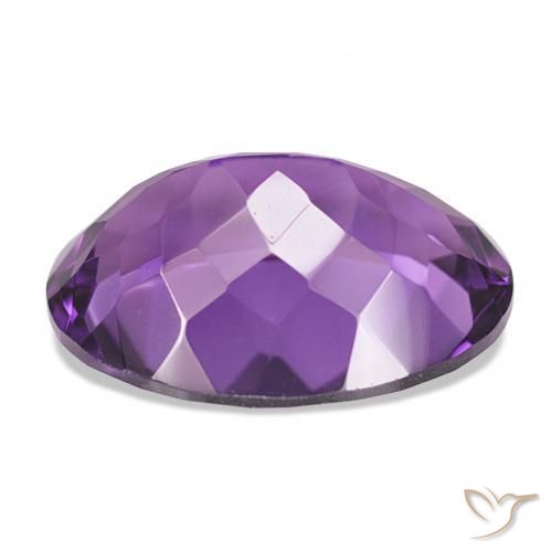 Amatista Violeta medio natural de 16.27 ct, Ovalada, IF