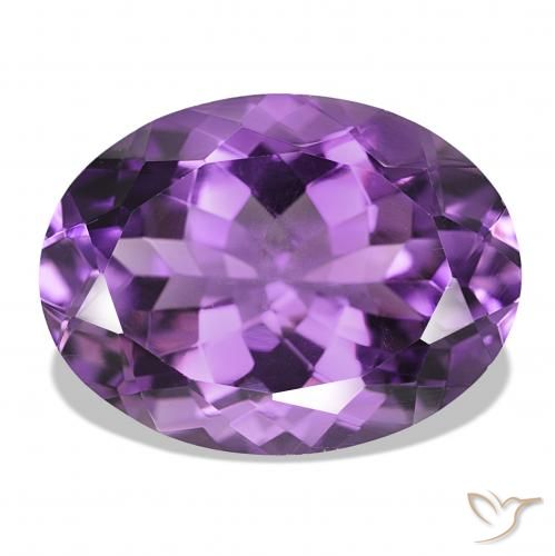 Amatista Violeta rosado natural de 17.11 ct, Ovalada, IF