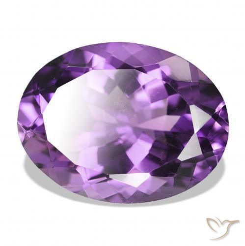 Amatista Violeta rosado natural de 17.11 ct, Ovalada, IF