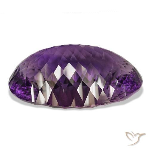 Amatista violeta natural de 145,65 ct, corte óvalo, IF