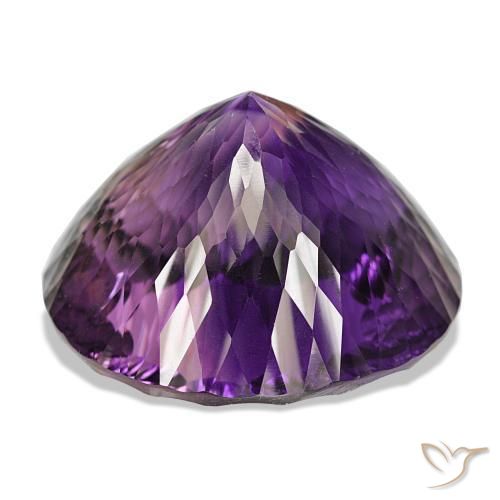 Amatista Violeta medio natural de 140.14 ct, Corte Redondo, VVS