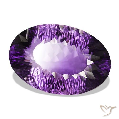 Amatista Violeta medio natural de 147.86 ct, Corte Óvalo, VVS