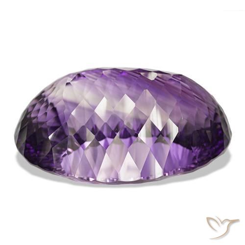 Amatista Violeta medio natural de 147.86 ct, Corte Óvalo, VVS