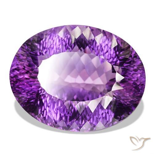 Amatista Violeta intenso natural de 145.50 ct, Corte Óvalo, IF