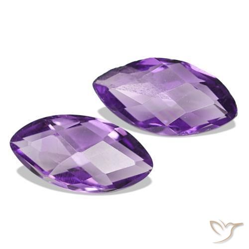Gemas de Amatista Rosado-violeta medio natural de 1.12 ct, Marquesa, VS