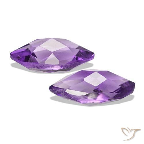 Gemas de Amatista Rosado-violeta medio natural de 1.12 ct, Marquesa, VS