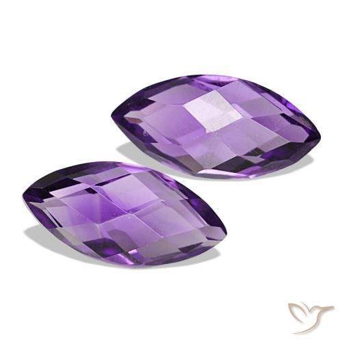 Gemas de Amatista Medium Light-Violet natural de 1.20 ct, Marquesa, VVS-VS