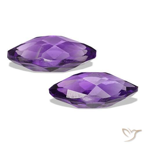 Gemas de Amatista Medium Light-Violet natural de 1.20 ct, Marquesa, VVS-VS