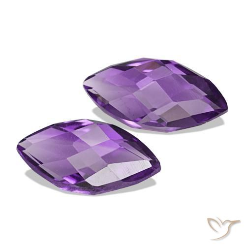 Gemas de Amatista Violeta oscuro natural de 1.01 ct, Marquesa, VVS-VS