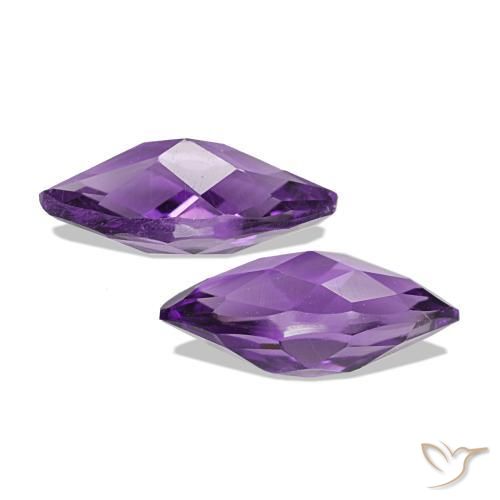 Gemas de Amatista Violeta oscuro natural de 1.01 ct, Marquesa, VVS-VS