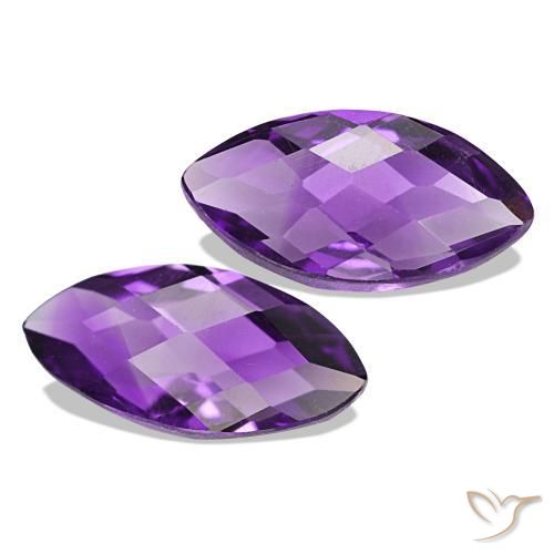 Gemas de Amatista Violeta rosáceo oscuro natural de 1.08 ct, Marquesa, VS