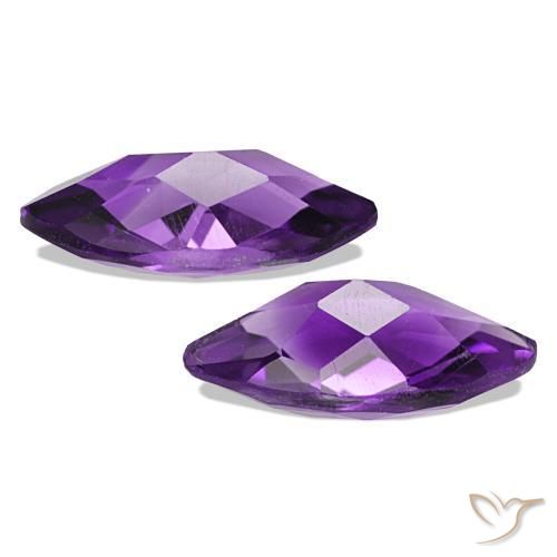 Gemas de Amatista Violeta rosáceo oscuro natural de 1.08 ct, Marquesa, VS