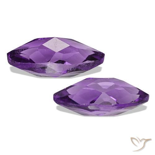 Gemas de Amatista Rosado-violeta medio natural de 1.25 ct, Marquesa, VS