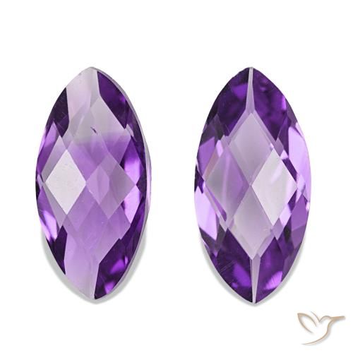 Gemas de amatista violeta natural de 0,95 ct, marquesa, VVS-VS