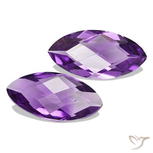 Gemas de amatista violeta natural de 0,95 ct, marquesa, VVS-VS