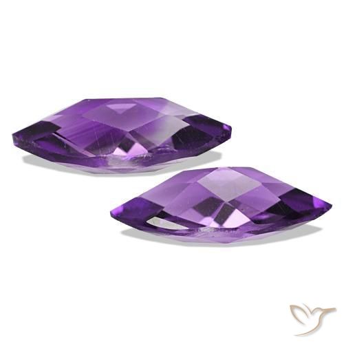 Gemas de amatista violeta natural de 0,95 ct, marquesa, VVS-VS