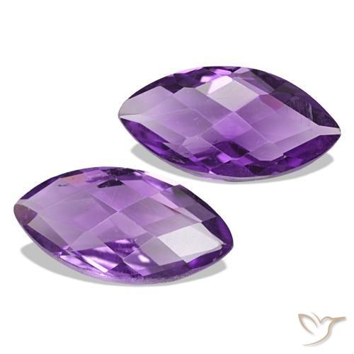 Gemas de Amatista Medium Dark-Violet natural de 1.06 ct, Marquesa, VVS-VS