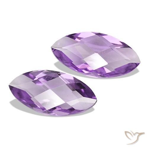 Gemas de Amatista Violeta medio natural de 1.02 ct, Marquesa, VVS-VS